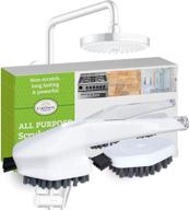 optimal cleaning experience with non-scratch scrub brush set – includes complimentary replaceable cleaning head for effective shower and bathroom cleaning – ergonomic handle, ideal for tiles, tubs, glass, kitchen, and sinks logo