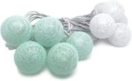 🔵 acraft aqua cyan light blue connectable balls string lights: волшебное освещение ночного дежурного в садике для малышей и детской комнаты логотип