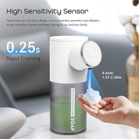 img 3 attached to 🧼 Iorbur Automatic Foaming Soap Dispenser - 320ml Rechargeable & Touchless Hand Sanitizer with Motion Sensor IPX4 Waterproof - Ideal for Kitchen, Bathroom, Hotel, Restaurant