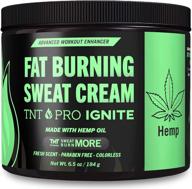 tnt pro ignite sweat cream: belly fat burner & cellulite slimming gel with hemp pain relief - women's and men's weight loss cream (6.5 oz jar) logo