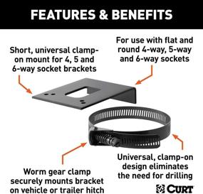 img 2 attached to CURT 57204: Mounting Bracket for Vehicle-Side Trailer Wiring Harness - Secure Clamp-On Design for 4-Way, 5-Way or 6-Way Connections