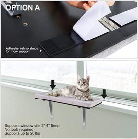 img 1 attached to Topmart Cat Window Seat Wall Mount Perch: Space-Saving 360° Sunbathing Furniture for Cats - Durable & Steady Kitten Shelf