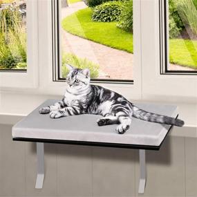 img 4 attached to Topmart Cat Window Seat Wall Mount Perch: Space-Saving 360° Sunbathing Furniture for Cats - Durable & Steady Kitten Shelf