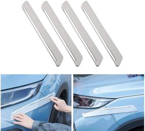 img 4 attached to ATMOMO 4Pcs Car Bumper Guard Protector Rubber Strips Anti-Collision Strip Car Front Rear Bumper Protector Trim Exterior Accessories