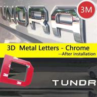 ✨ zinc alloy emblem inserts for tndra 2014-2021 with 3d raised tailgate letters (chrome) logo