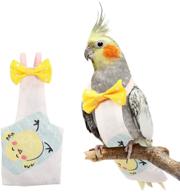 🐦 qbleev cockatiel bird diaper flight suite liners: vibrant yellow, pink, blue shades logo