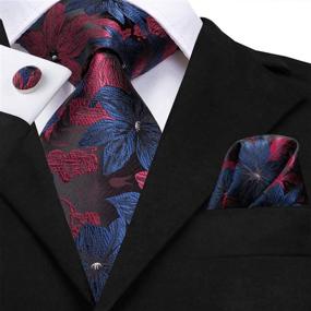 img 1 attached to 🧣 Dubulle Men's Accessories: Pocket Square Handkerchief, Cufflinks, Cuff Links, Shirt Studs, and Tie Clips