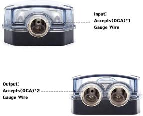 img 2 attached to DeepRoar 2-Way Power Distribution Block/Circuit Protector for Car Audio - 1 x 0GA Input, 2 x 0GA Output (Black 2-Way)