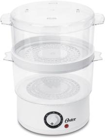 img 3 attached to 🥦 Oster Double Tiered Food Steamer CKSTSTMD5-W-015: Convenient 5 Quart Steaming - White