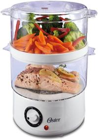 img 4 attached to 🥦 Oster Double Tiered Food Steamer CKSTSTMD5-W-015: Convenient 5 Quart Steaming - White