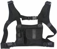 enhance communication efficiency with the goodqbuy universal radio harness chest 🎧 rig bag pocket pack holster vest for two way radio (rescue essentials) logo