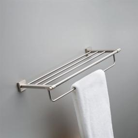 img 2 attached to 🧺 Maxted Modern Towel Shelf with Bar, Brushed Nickel by Franklin Brass MAX93-SN
