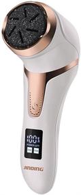 img 4 attached to 🦶 Rechargeable Electric Callus Remover for Feet with Vacuum Absorption - Professional Dead Skin Remover for Cracked Heels, Dry & Wet Skin Care - Includes 3 Roller Heads