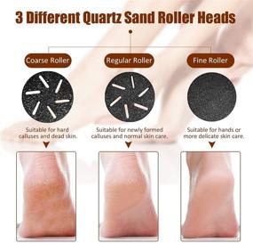 img 2 attached to 🦶 Rechargeable Electric Callus Remover for Feet with Vacuum Absorption - Professional Dead Skin Remover for Cracked Heels, Dry & Wet Skin Care - Includes 3 Roller Heads