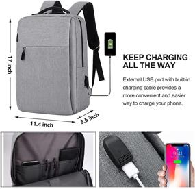 img 3 attached to 🎒 Wareon Laptop Backpack Bag: Ultimate Waterproof Travel Companion with USB Charging Port - Ideal School Supplies Gift for Men & Women