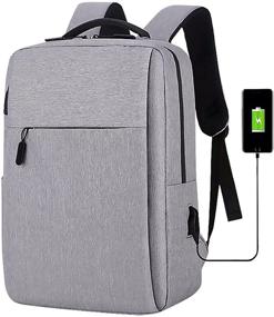 img 4 attached to 🎒 Wareon Laptop Backpack Bag: Ultimate Waterproof Travel Companion with USB Charging Port - Ideal School Supplies Gift for Men & Women
