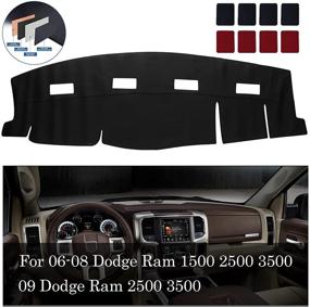 img 4 attached to BDFHYK Dashboard Dash Cover: Premium PU Dash Mat for 🚗 2006-2008 Dodge Ram 1500, 2500, 3500 & 2009 Ram 2500, 3500