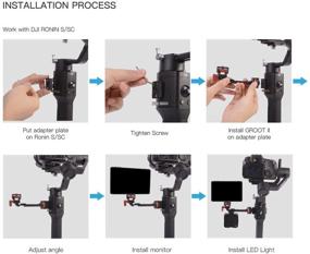 img 1 attached to 📷 Weebill S/DJI RSC2 Gimbal Monitor Mount & Extension Plate + Ronin S Accessories with 1/4 Thread + Cold Shoe Mount + Smartphone Clamp - Compatible with DJI Ronin S/SC/RS2/RSC2/Zhiyun Crane 3/2S/Weebill S/Lab