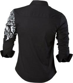 img 2 attached to Sportrendy Casual Sleeves Button JZS041 Men's Clothing