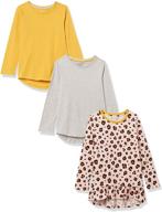 👚 amazon essentials 3 pack sleeve cotton girls' tops, tees & blouses: affordable and stylish clothing options logo