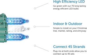 img 2 attached to 🎄 NOMA Premium Mini LED Christmas Lights: 70 Blue & Pure White String Lights, Indoor/Outdoor, 23.6-Foot Strand - Sparkling Holiday Decoration