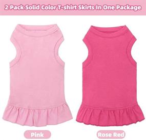 img 1 attached to 🐶 BINGPET 2 Pack Blank Dog Shirt Skirt - Soft Breathable Cute Pet Clothes, Sleeveless Dress for Girls, Dog T-Shirts Apparel, Dog Outfits, Plain Dog Shirt for Puppies, Small Extra Small and Medium Dogs - Shop Now for Adorable Dog Clothing