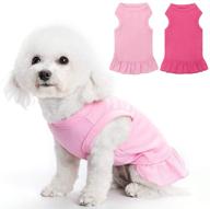 🐶 bingpet 2 pack blank dog shirt skirt - soft breathable cute pet clothes, sleeveless dress for girls, dog t-shirts apparel, dog outfits, plain dog shirt for puppies, small extra small and medium dogs - shop now for adorable dog clothing логотип