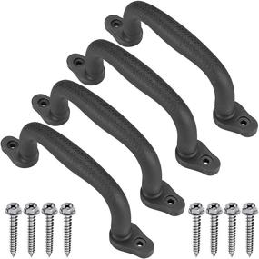 img 4 attached to 🖐️ Dolibest Set of 4 Safety Playground Handles - Secure Hand Grips for Playset, Climbing Frame, Swing Set - Kids' Safety Assured (Black)