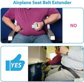 img 1 attached to ✈️ WaiNynyda Black Airplane Seat Belt Extender - Adjustable 7-31" for Most Airlines excluding Southwest