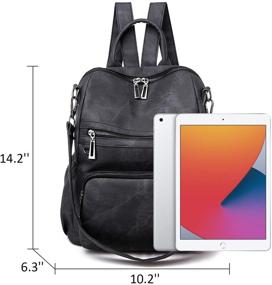 img 3 attached to 👜 Women's Fashion Shoulder Handbags: Freie Liebe Large Convertible Leather Backpack Purse