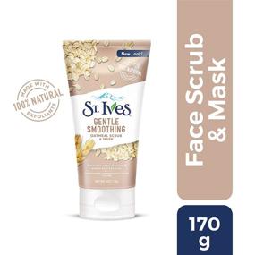 img 3 attached to St. Ives Oatmeal Gentle Smoothing Face Scrub and Mask, ONE, 6 oz