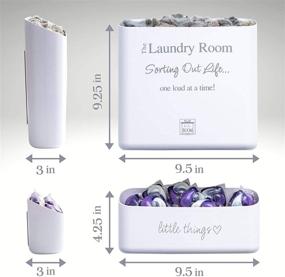 img 2 attached to 🧲 Magnetic Lint Bin Set: Smart Laundry Organization & Storage Solution with Decorative Accessories for Space Saving in Laundry Room - Large & Small Slim Magnetic Boxes for Lint, Detergent Pods