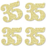 gold glitter 35 birthday confetti logo