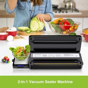 img 2 attached to 🍲 Kitchen Scale Food Saver Vacuum Sealer Machine with Built-in Air Sealing System, Multipurpose Automatic Food Sealer for Prolonged Food Preservation, Easy-to-Use and High-Performing