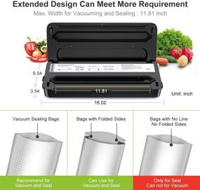 img 1 attached to 🍲 Kitchen Scale Food Saver Vacuum Sealer Machine with Built-in Air Sealing System, Multipurpose Automatic Food Sealer for Prolonged Food Preservation, Easy-to-Use and High-Performing