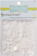 babyville boutique snap 👶 fasteners, size 20, white (60-sets) logo