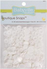 img 1 attached to Babyville Boutique Snap 👶 Fasteners, Size 20, White (60-Sets)