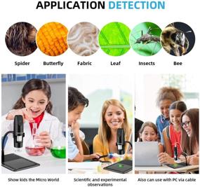 img 3 attached to Handheld Portable WiFi Microscope Camera with 8 LED Lights for iPhone/iPad/Android Phone/Tablet/PC - STPCTOU Wireless Digital Microscope USB 50X-1000X 2MP 1080P