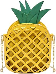 img 4 attached to Van Caro Pineapple Crossbody Leather Women's Handbags & Wallets