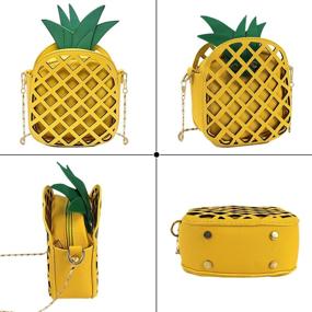 img 2 attached to Van Caro Pineapple Crossbody Leather Women's Handbags & Wallets