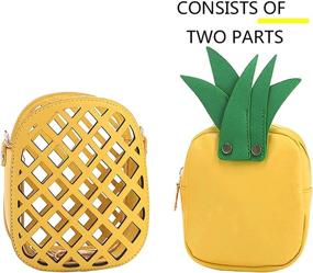 img 1 attached to Van Caro Pineapple Crossbody Leather Women's Handbags & Wallets