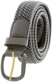 img 1 attached to Elevate Your Style with Belts Com Leather Covered Elastic Stretch Men's Accessories in Belts