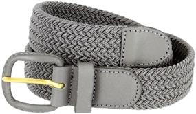 img 2 attached to Elevate Your Style with Belts Com Leather Covered Elastic Stretch Men's Accessories in Belts