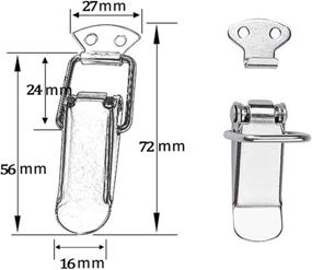 img 2 attached to Premium Stainless Steel Spring Loaded Toggle - 8Pcs with 32Pcs Mounting Screws | AUHOKY Latch Catch Hasps Clamp Clip for Case Box Chest Trunk (72mm Overall Length)