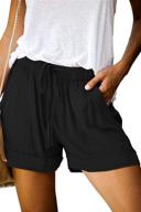 queen plus women's casual elastic waist drawstring pocket shorts pants logo