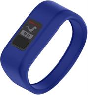 👧 notocity soft silicone replacement watch bands for boy girls - compatible with garmin vivofit jr/jr 2/3 bands, dark blue small logo