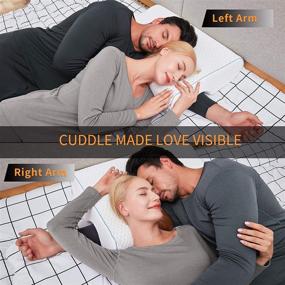 img 1 attached to EMOSEONY Couples Pillow: Ultimate Comfort for Couples - Memory Foam Cuddle Pillow with Anti-Pressure Arm & Neck Pain Relief