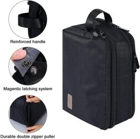 img 1 attached to 🧳 Premium Men's Travel Toiletry Bag – Water-Resistant, Spacious & Lightweight – Perfect for Organizing Toiletries – Toothbrush Travel Containers Included (Black)