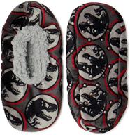 🦖 jurassic world aop boys fuzzy babba slippers" - "jurassic world aop boys cozy fuzzy slippers logo