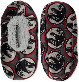 img 1 attached to 🦖 Jurassic World AOP Boys Fuzzy Babba Slippers" - "Jurassic World AOP Boys Cozy Fuzzy Slippers